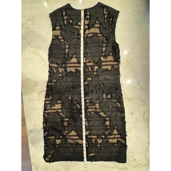 Dries Van Noten Dress - Vintage 2000's Black Cotton Voile Shift EU 40 US 8 - Picture 11 of 11